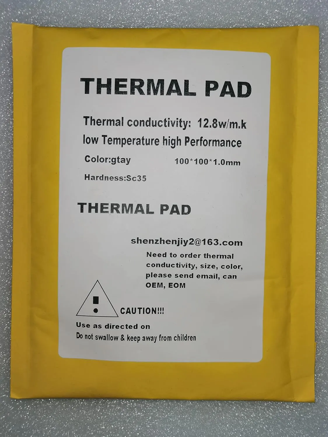 Thermal pad Conductive Silicone Gap Grease Paste for Computer Graphics Card/CPU/RTX 3080 3090 12.8W/m.k (100mm*100mm*1.0mm), Grey