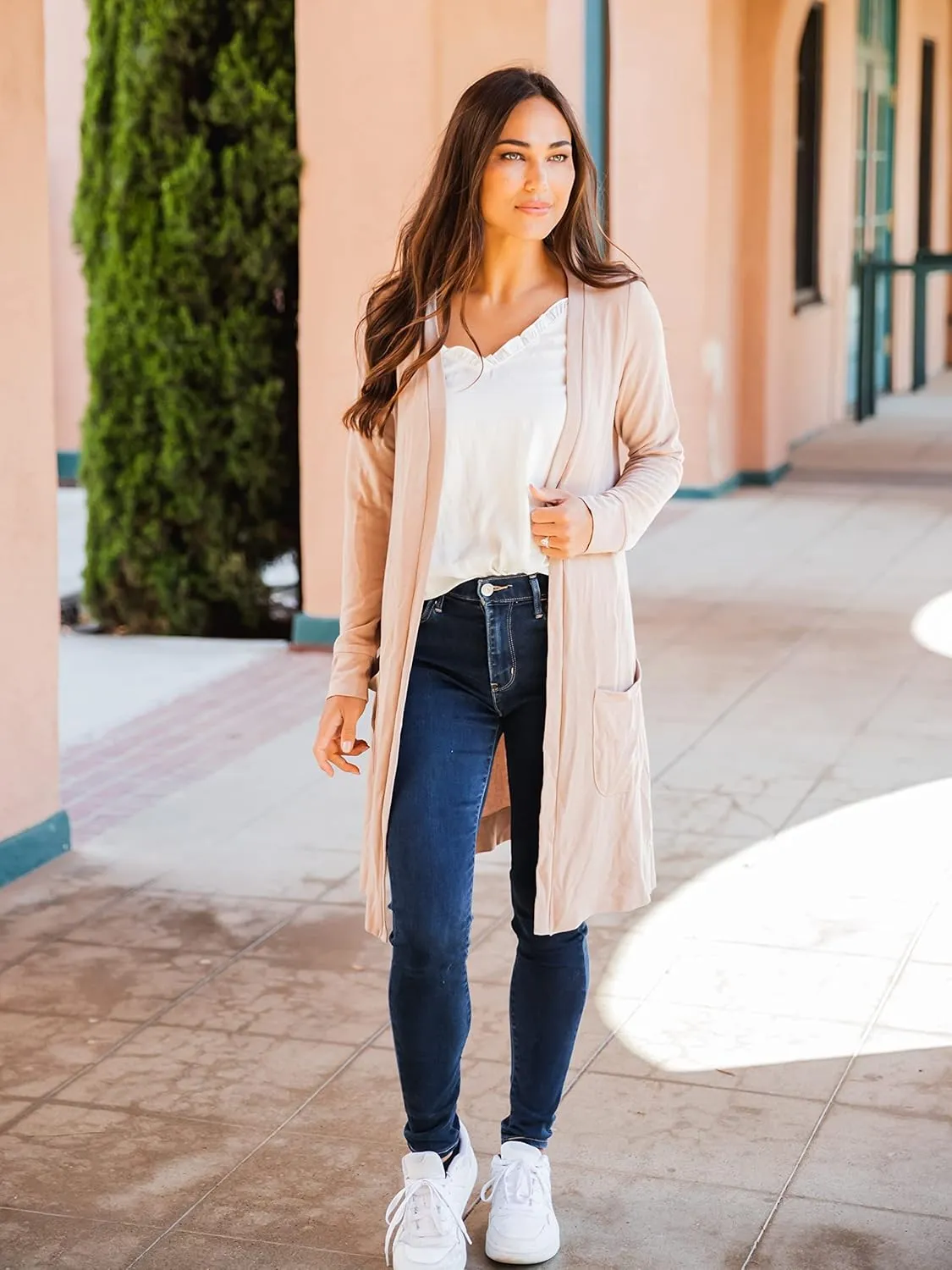 Tickled Teal Women’s Soft Long Sleeve Pocket Cardigan