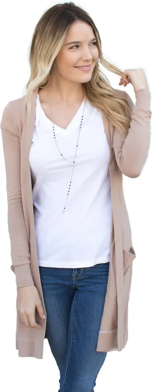Tickled Teal Women’s Soft Long Sleeve Pocket Cardigan