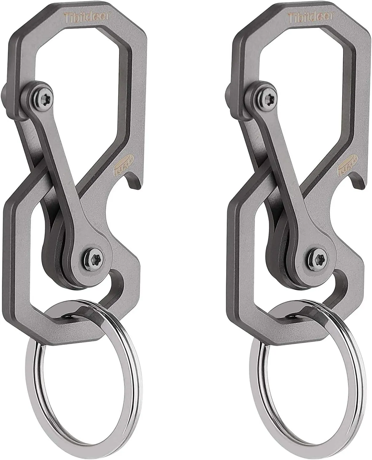 Titanium Keychain, Multifunctional Carabiner Clip Key chain Heavy Duty Car Key Organizer with Bottle Opener