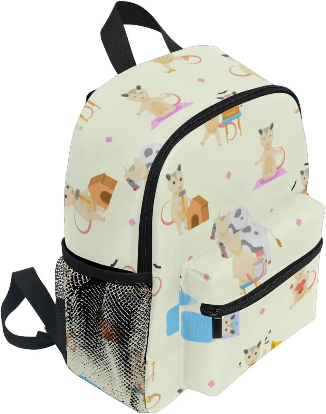 Toddler Backpack for Boys Girls Opossum Wildlife Preschool Kindergarten Schoolbag Mini Book Bag For School Travel M