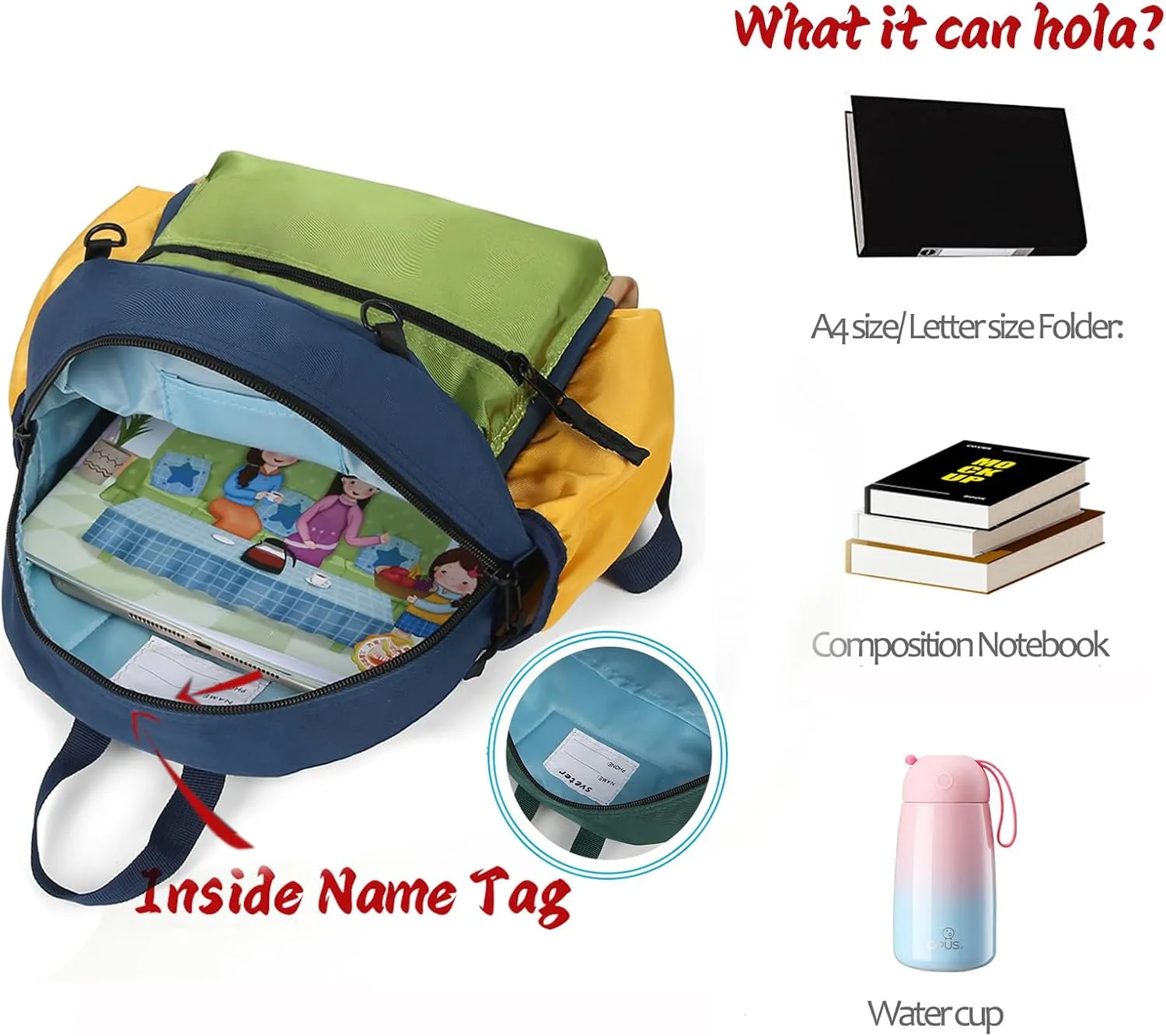 Toddler Backpack for Boys Girls, Small Kindergarten Elementary Backpack for Kids Gift,15 inch