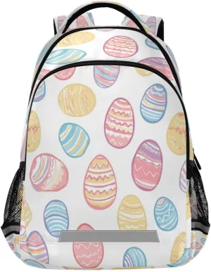 Toddler Backpack for School Girls and Boys 6-12, Child Bookbag with Reflective Strips, Colored Eggshell