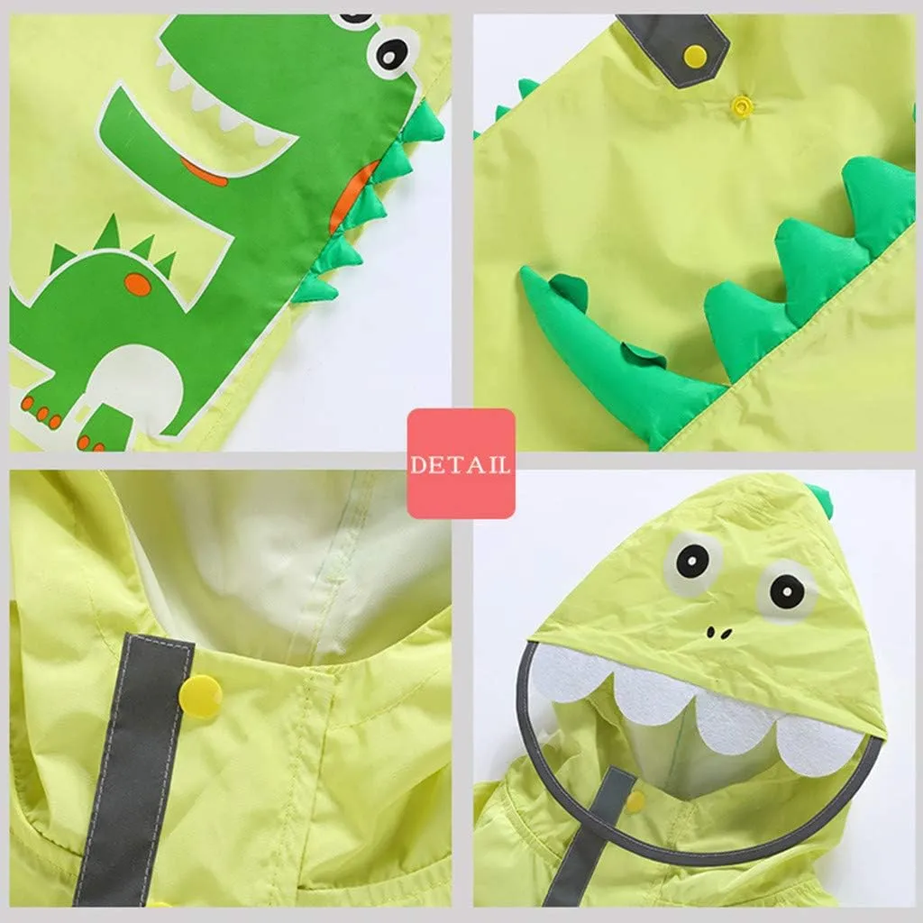 Toddler Rain Suit Baby Rain Suit with Hood Waterproof Coverall One Piece Rain Suit Kids (3-10 Years)