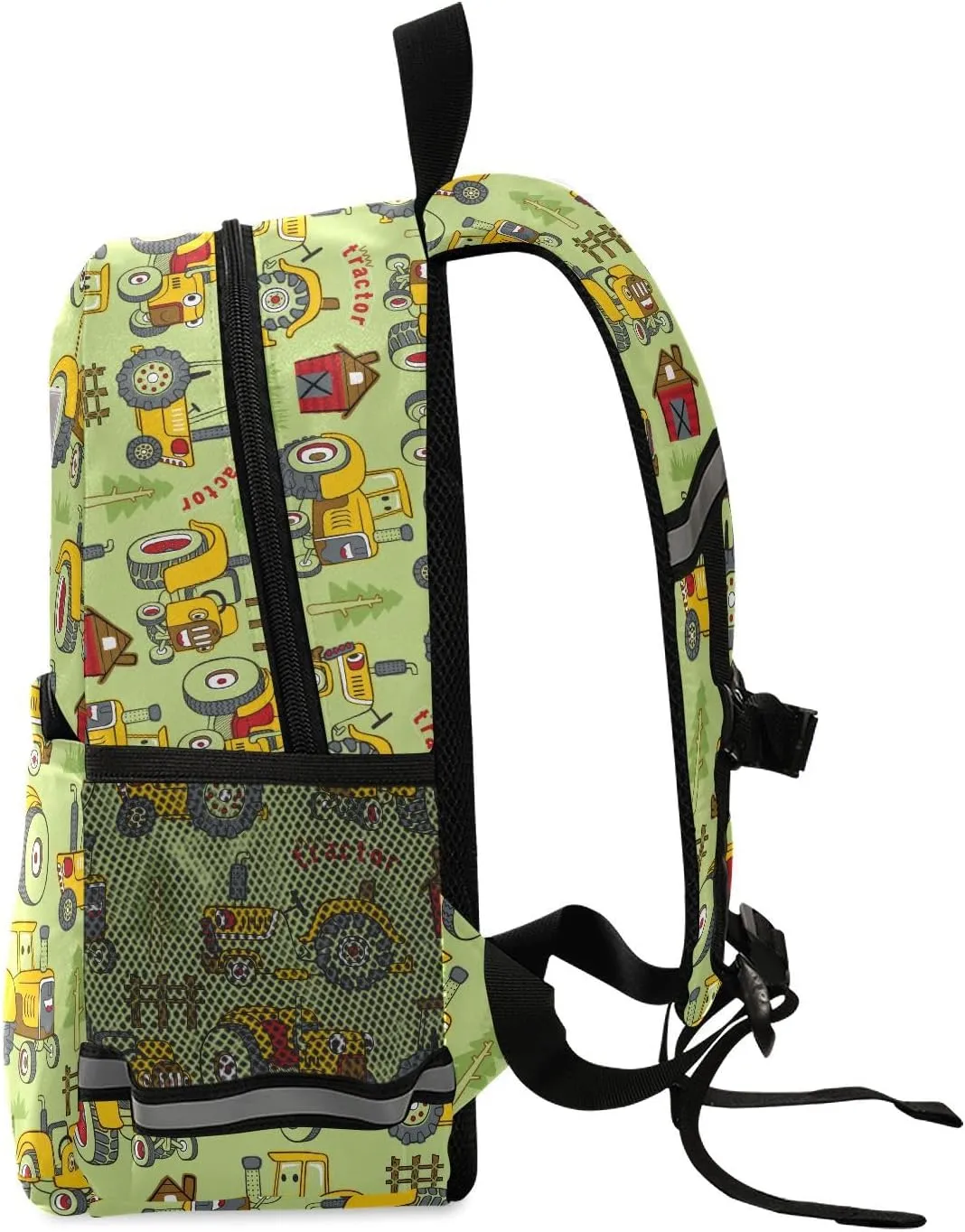 Toddlers Backpack Custom Kid's Name Tractors Ccartoon Farming Bookbag for Boys Girls 3-6 Years,Personalized Colorful Cars Kindergarten Preschool Backpack Daypack