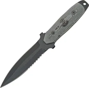 TOPS Ranger's Edge Double Edge Combat Knife RE3010 Micarta Handles