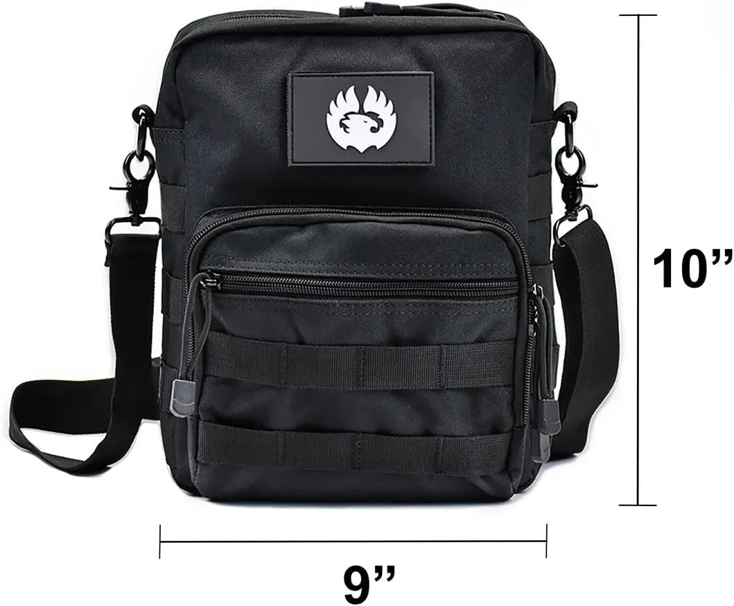 Torch Small Messenger Bag MOLLE Tactical Satchel Courier Pack Single Strap Shoulder Sling for Every Day Carry Gear