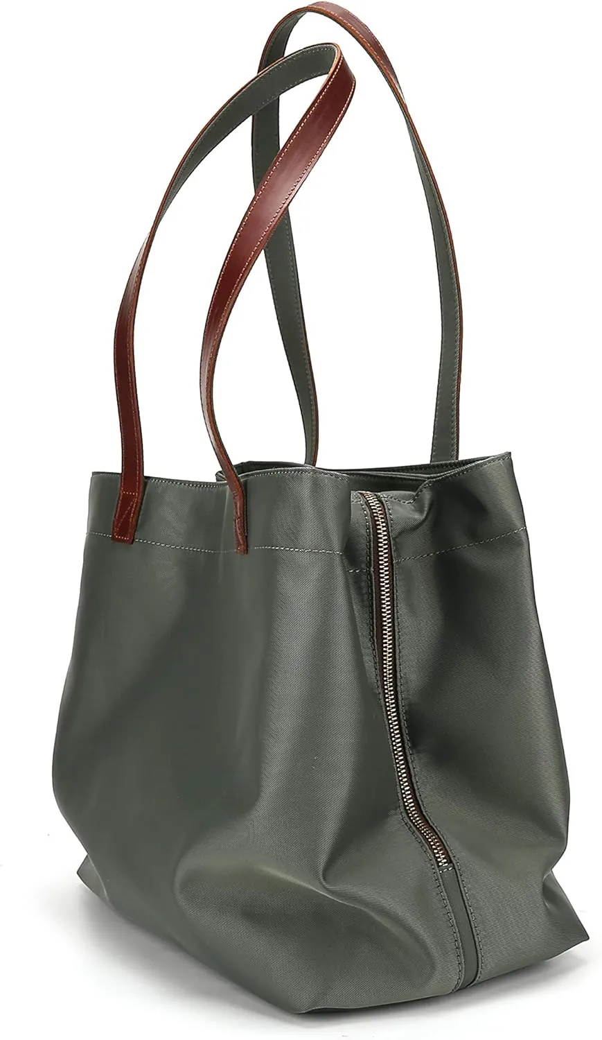Tote Bag for Women Large Nylon Purses Handbags Leather Handles Travel Work Shoulder