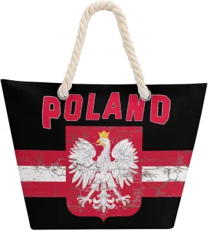 Tote Bag Large Handles Beach Bag with Zipper for Shopping Groceries Travel Outdoors Swim Pool Bag