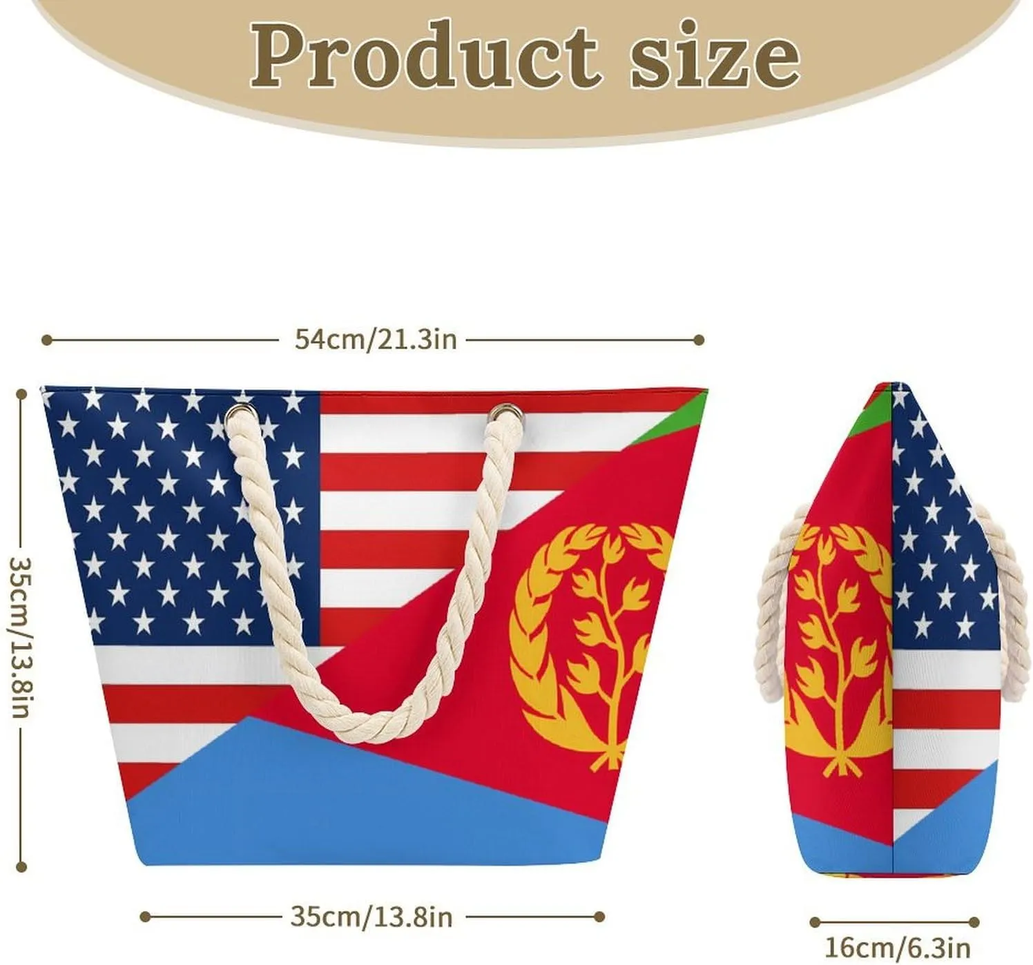 Tote Bag Large Handles Beach Bag with Zipper for Shopping Groceries Travel Outdoors Swim Pool Bag