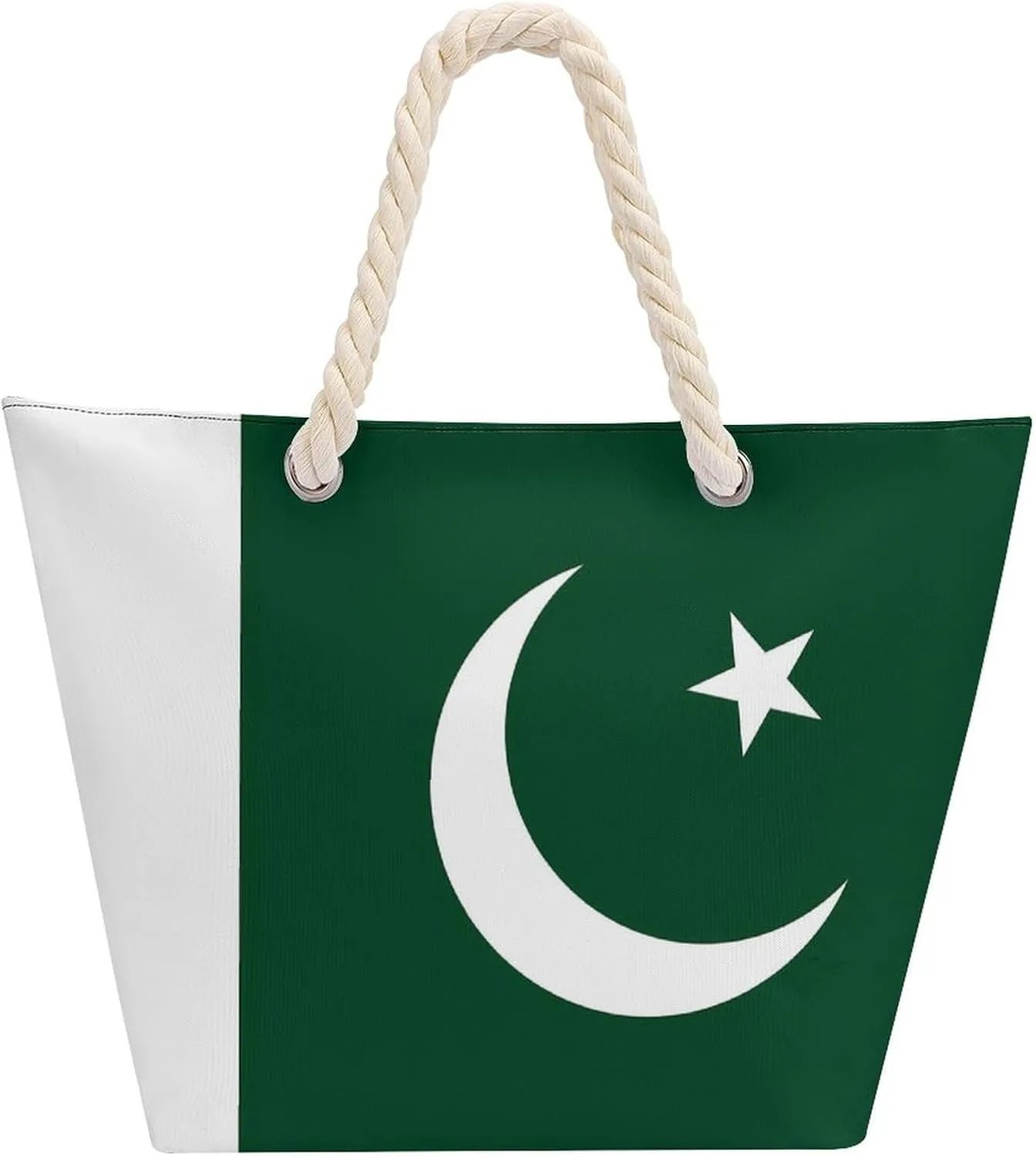 Tote Bag Large Handles Beach Bag with Zipper for Shopping Groceries Travel Outdoors Swim Pool Bag