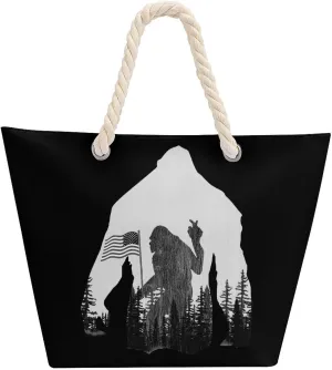 Tote Bag Large Handles Beach Bag with Zipper for Shopping Groceries Travel Outdoors Swim Pool Bag