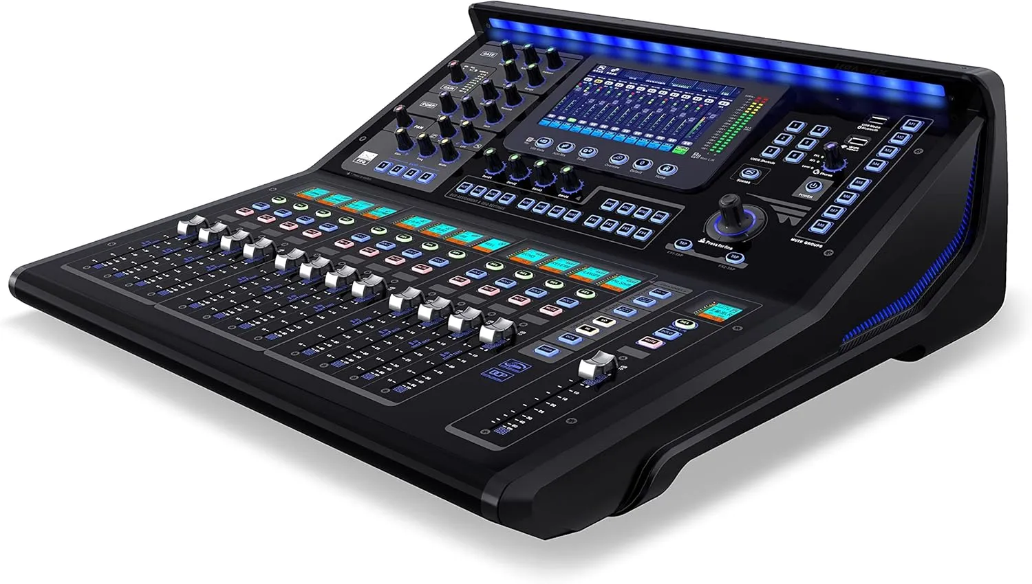 TQ-22 22-Channel, 8-Aux Out, Portable Touchscreen Digital Mixer Console with App for iPad, Android Tablet, PC, Laptop, Wi-Fi, Effect, Scene, Motorized Faders (Designed in USA)