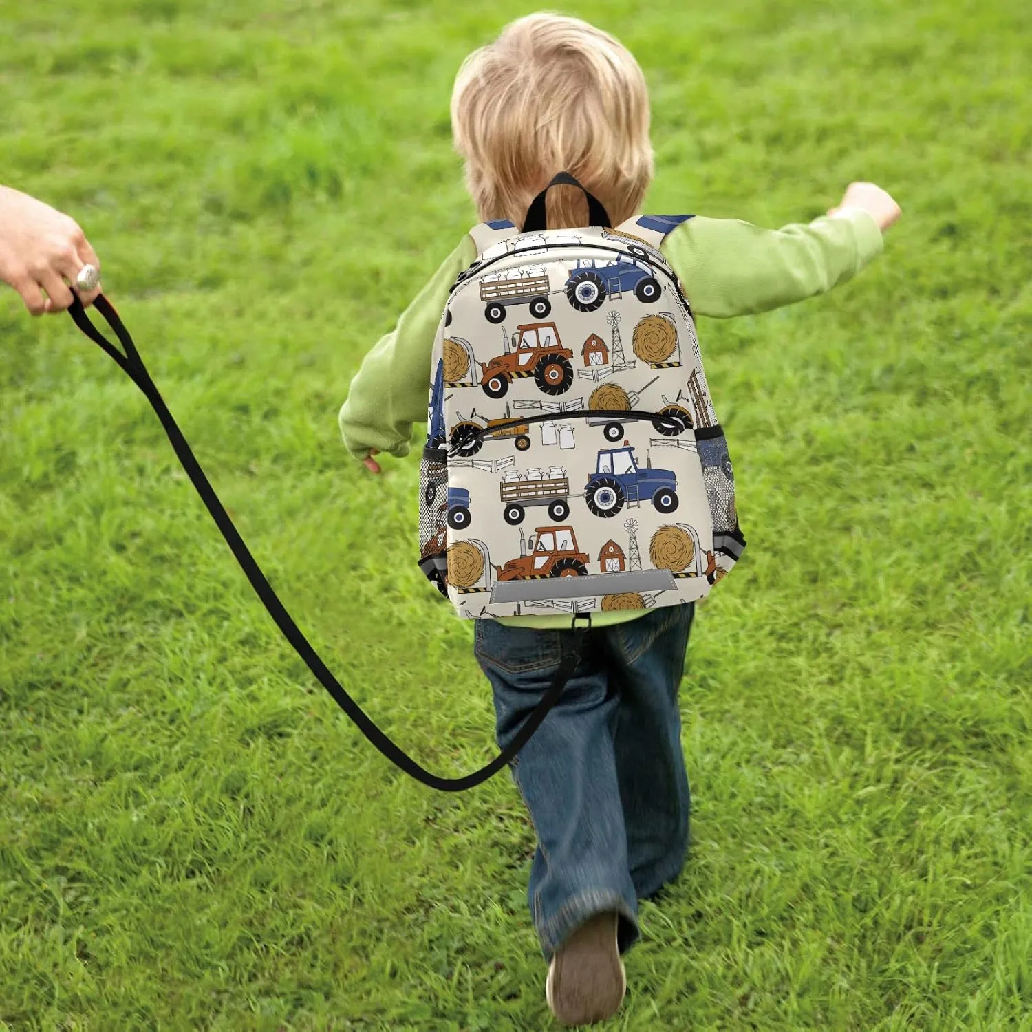 Tractors Cars Backpack for Kids, Boys and Girls, Toddler Backpack for Daycare Travel School, Preschool Bookbag with Chest Strap