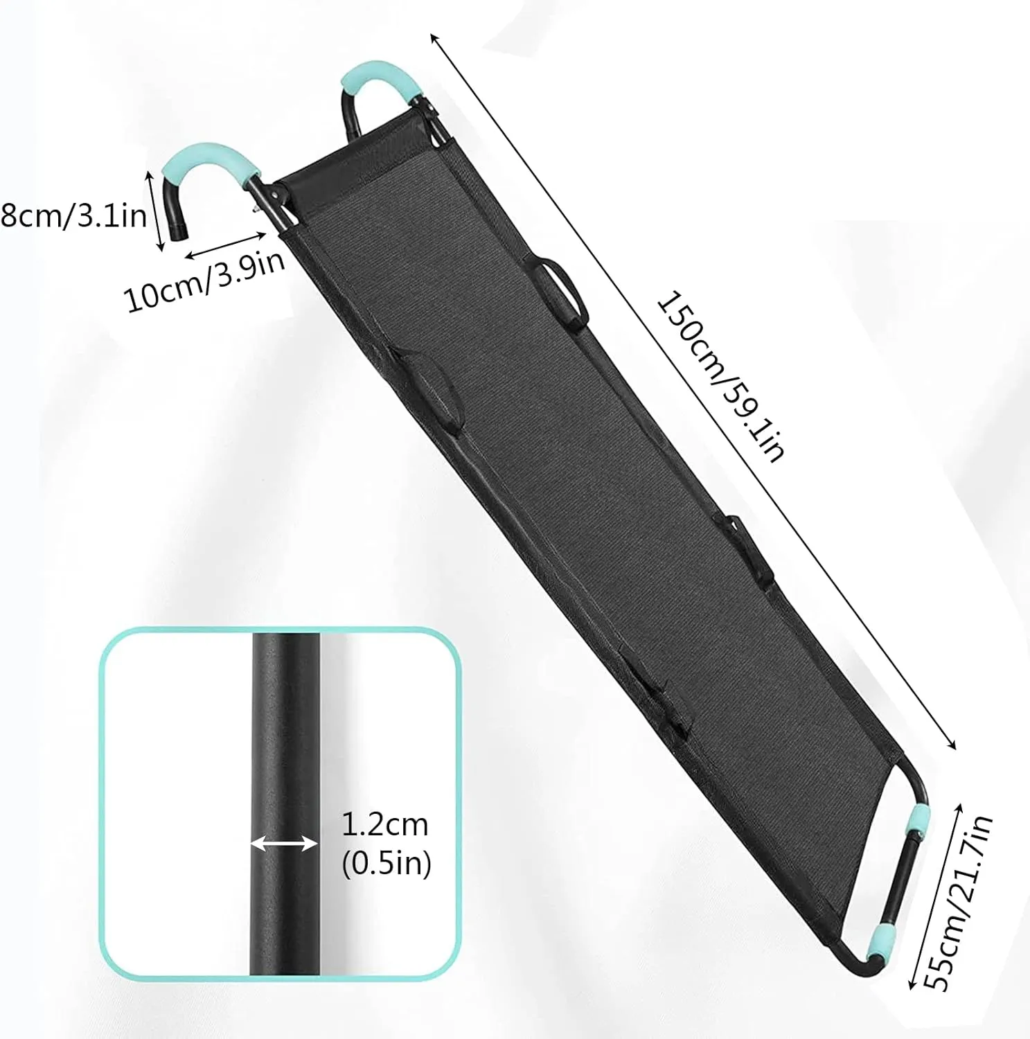 Trampoline Slide, Safer Than Trampoline Ladder, Universal 22" Width Safety Trampoline Slide with Handles and Strong Tear Resistant Fabric for Children Kids