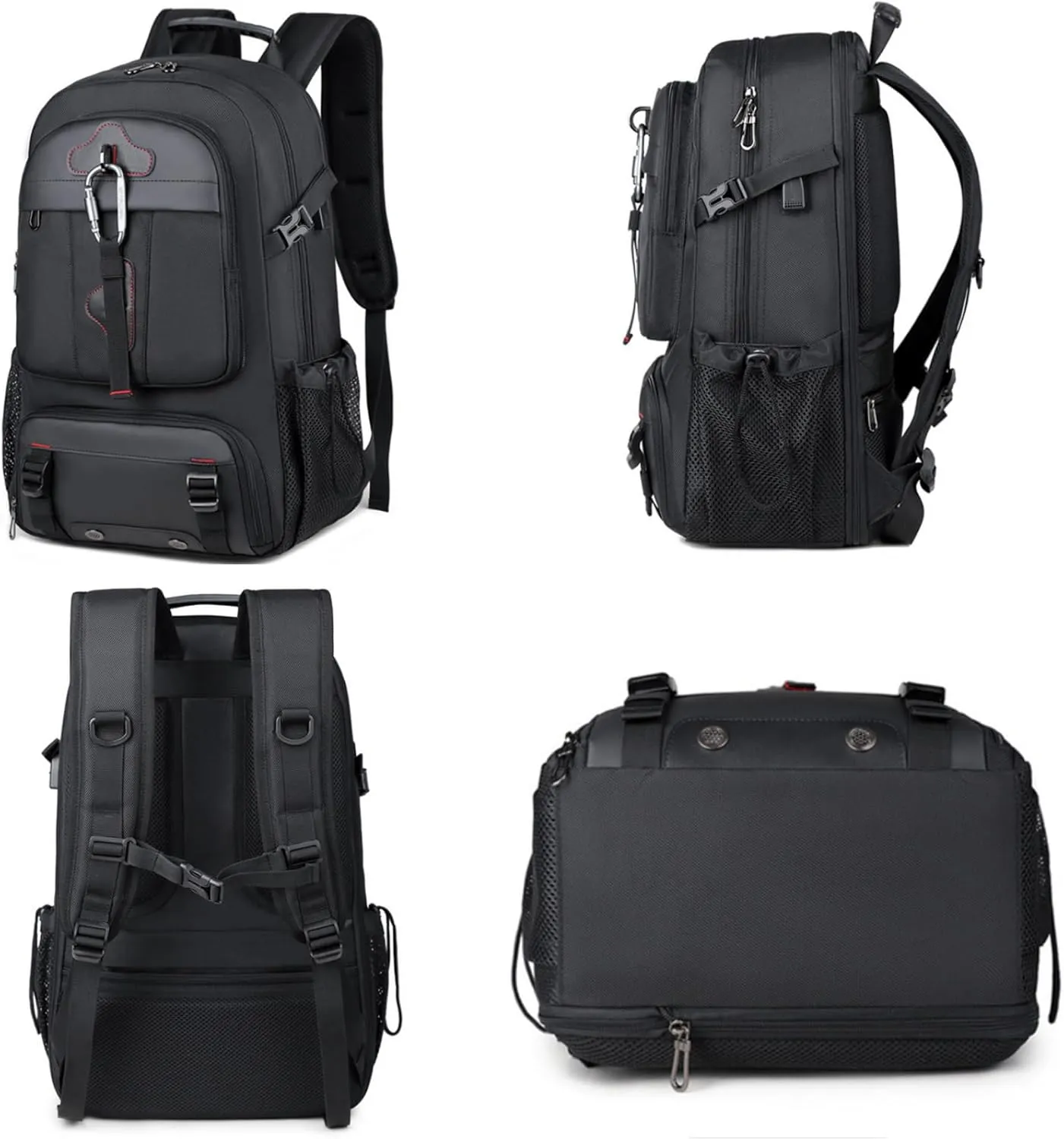 Travel Backpack 70L, 18 Inch Laptop Backpack for Men Women, Large Waterproof Carry On Backpack, TSA Friendly Flight Approved Anti-Theft Backpack with USB Interface & Shoe Compartment, navy blue