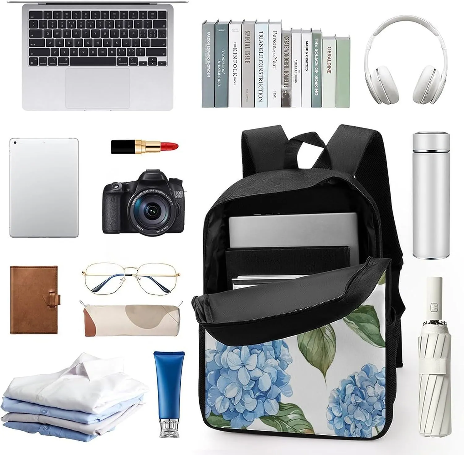 Travel Laptop Backpack Slim Durable Lightweight Back Pack Cute Clip Art Small Backpack For Women Men