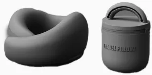 Travel Pillow - Memory Foam Neck Pillow Airplane, Neck Travel Airplane Pillow for Long Flight, 360º Support Plane Pillow, Machine Washable Flight Pillow (Black)