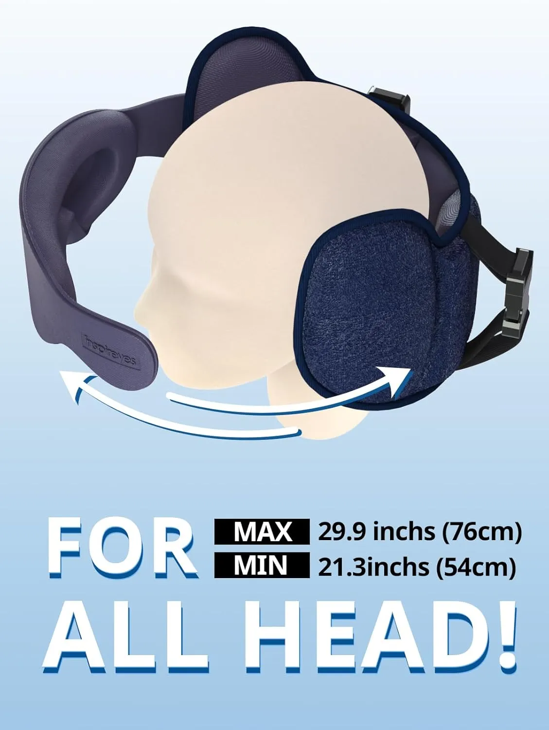 Travel Pillows for Airplanes, Airplane Pillow with Sleep Eye Mask, 360° Support Headrest Strap Travel Essentials for Long Flight, Car Trip, No Bobblehead, FSA HSA Eligible, Dark Grey