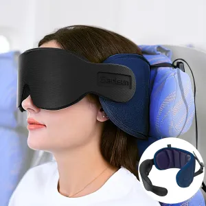 Travel Pillows for Airplanes, Neck Pillow with Eye Mask for Sleeping Long Flights, Travel Pillow for Car, Road Trip Car Headrest, FSA HSA Eligible Approved Travel Accessories, Purple