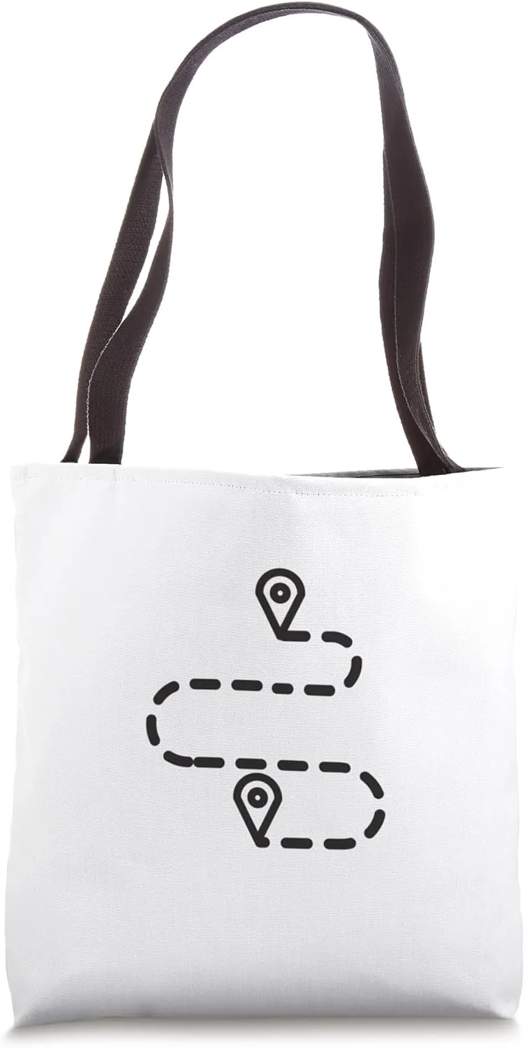 Travel Route Phone App Tote Bag