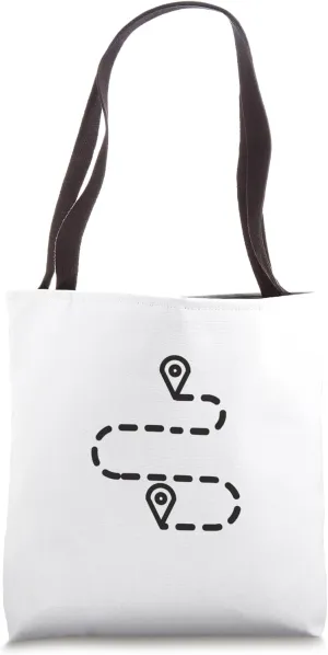 Travel Route Phone App Tote Bag
