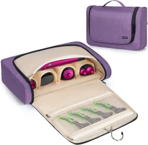 Travel Storage Bag Compatible with Dyson Airwrap Styler, Portable Travel Organizer for Hair Curler and Attachment with Multi-pockets