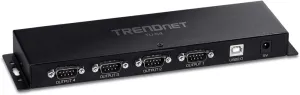 TRENDnet TU-S4, 4-Port USB to Serial RS232 Hub, Black