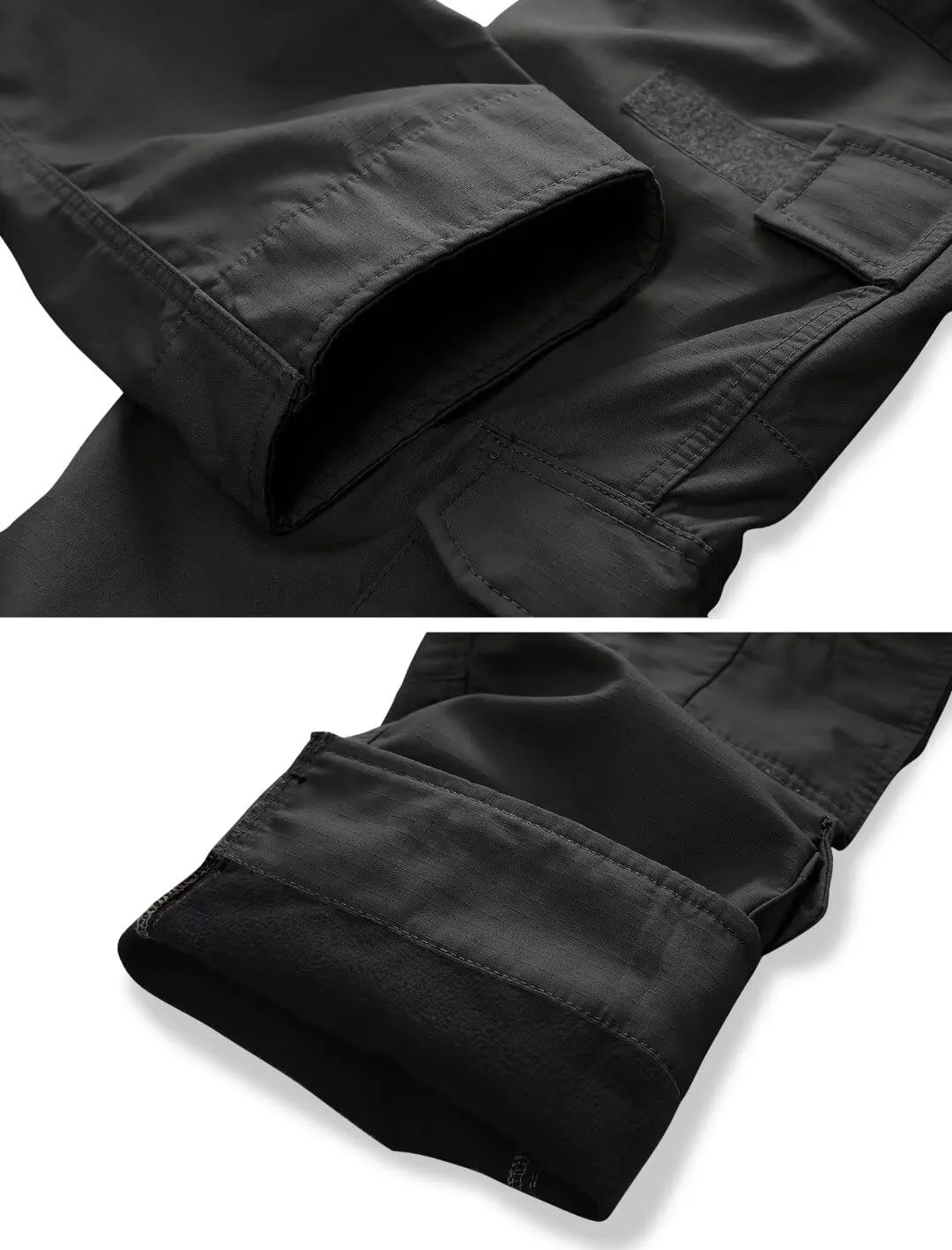TRGPSG Men's Fleece Lined Hiking Pants, Winter Cargo Pants, Snow Ski Pants Tactical Outdoor Trousers with Multi-Pocket.