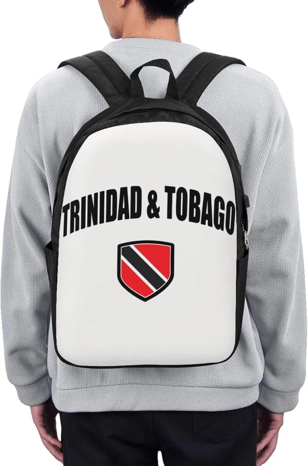 Trinidad Tobago Sport With Patriotic Flag Laptop Backpacks Travel Backpack Casual Business Daypack Sport Rucksack Computer Bag Fits up to 17 Inch Notebook with USB Port