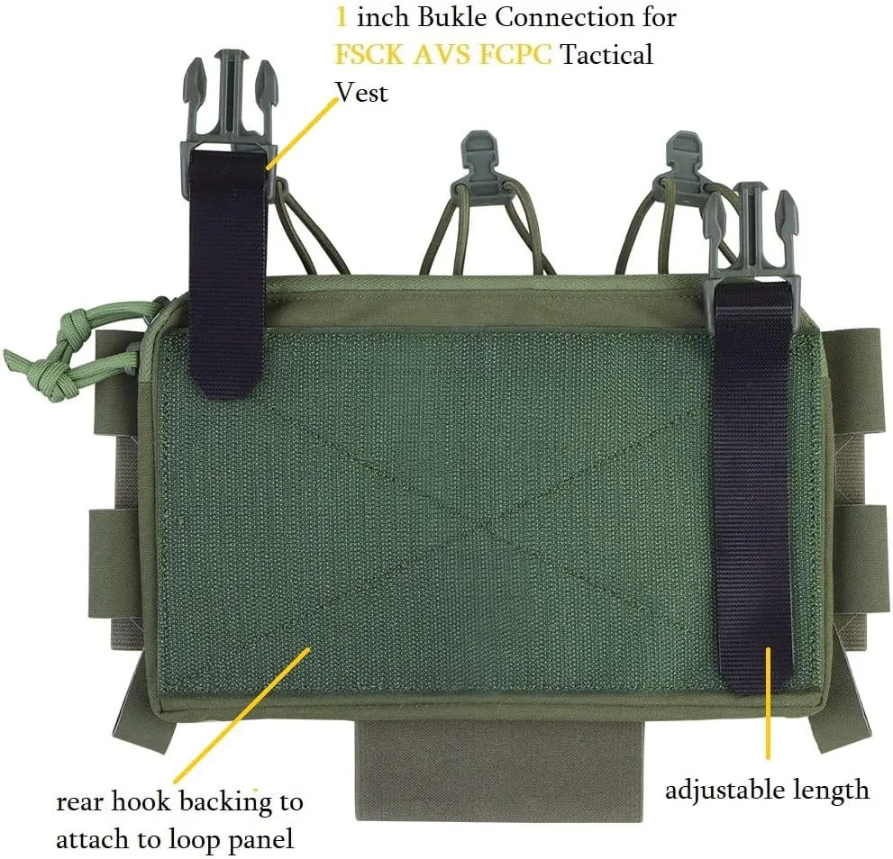 Triple 5.56 Mag Pouch with Utility Bag,Hook-and-Loop Tactical Placard for Rifle Magazines & Pistol Magazines