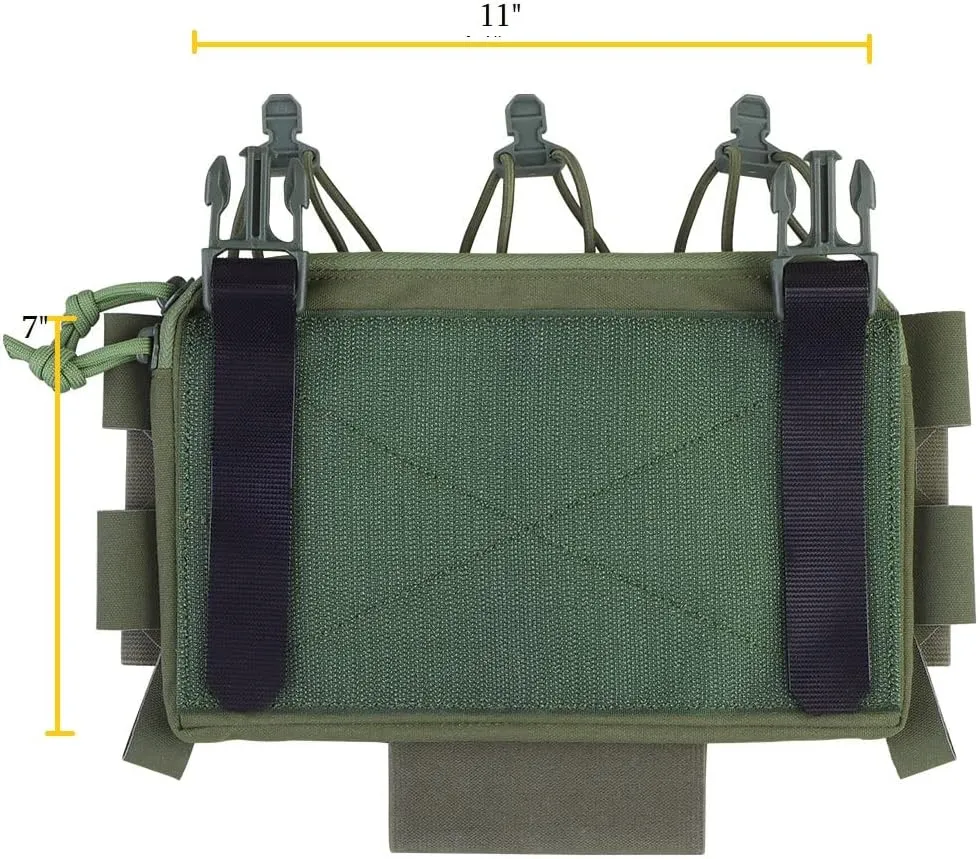 Triple 5.56 Mag Pouch with Utility Bag,Hook-and-Loop Tactical Placard for Rifle Magazines & Pistol Magazines