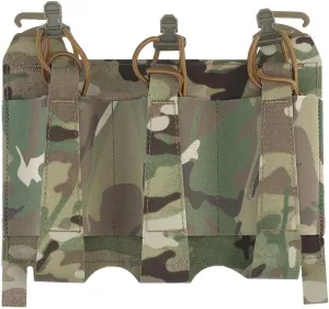 Triple Elastic Mag Front Flap,556 762 Tactical Vest Mag Pouch with G Hooks and Hook Backing