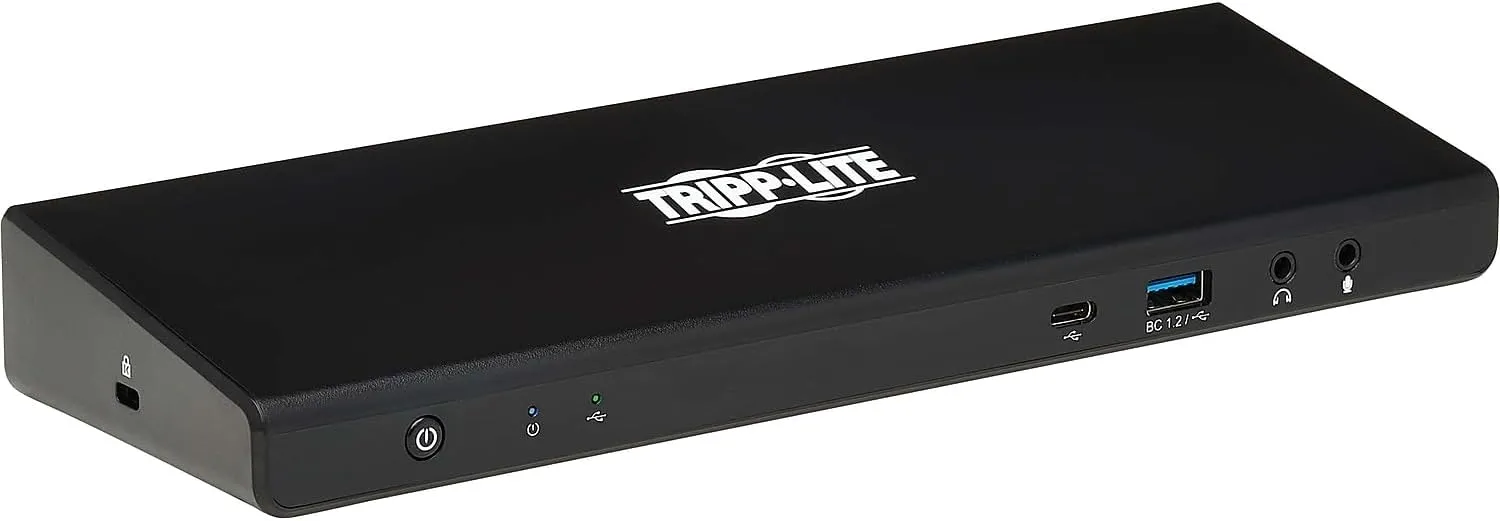 Tripp Lite USB-C Docking Station, 14 Port USB C Dock for Dual Display, 5K 60 Hz DisplayPort DP, 4K 60 Hz HDMI, USB 3.2 Gen 1, USB A & USB C Hub, GbE, 85W PD Charging, Black (U442-DOCK21-B)
