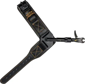 Trophy Ridge Shootout Compact Dual-Caliper Archery Bowhunting Release - 360° Swivel Arm, Adjustable Length, Trigger Travel Tuning, Premium Leather Buckle Strap, Black