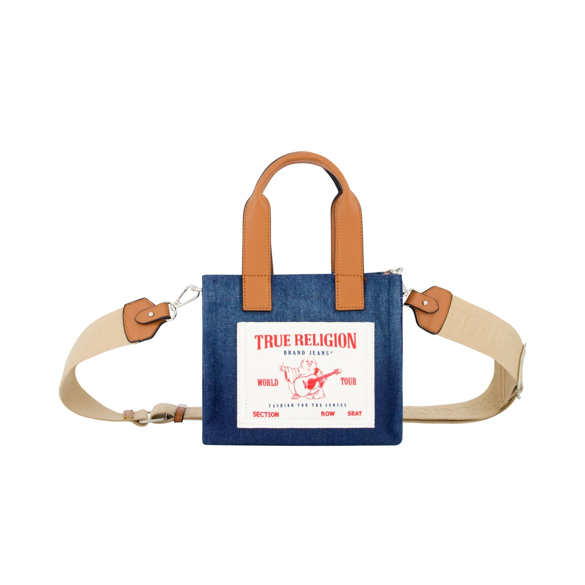 True Religion Mini Denim Tote Bag - Navy