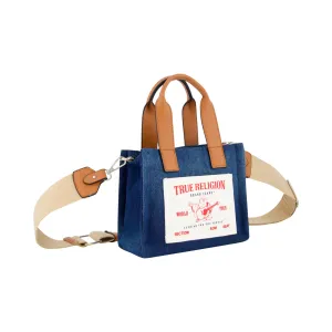 True Religion Mini Denim Tote Bag - Navy