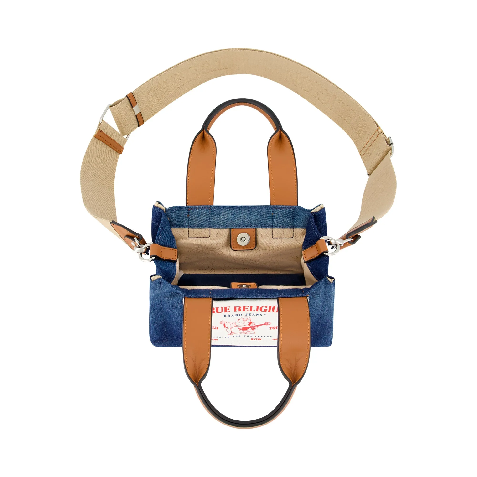 True Religion Mini Denim Tote Bag - Navy