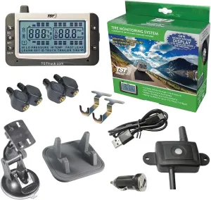 TST 507 4 Sensor Flow Through Tire Monitoring System with Monochrome Display - Handles Multiple Trailers