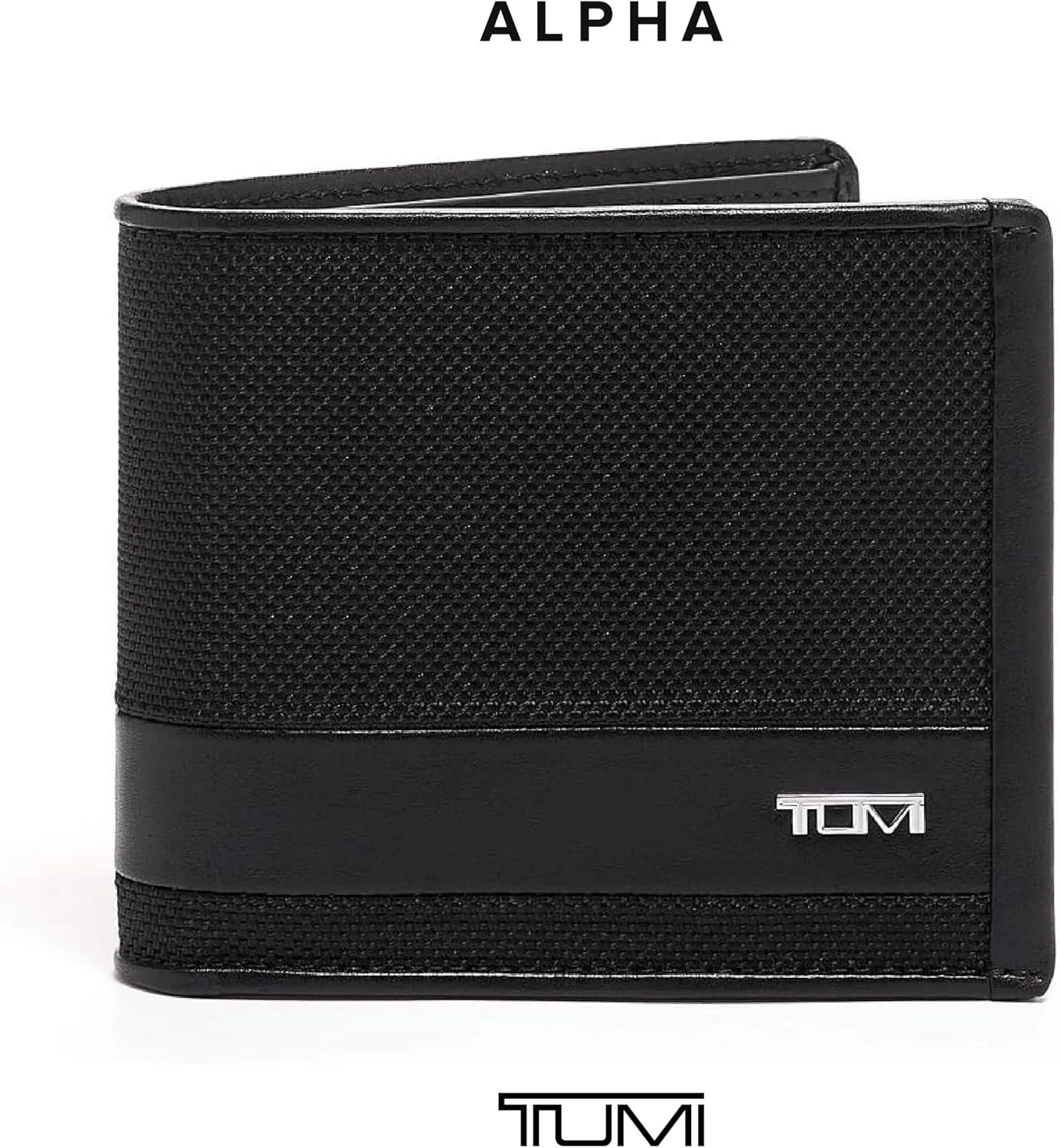 TUMI - Alpha Global Center Flip Passcase - Wallets for Men - Organized Bill Compartment & Hidden Pocket - 3.8" X 4.8" X 1.0" - Black