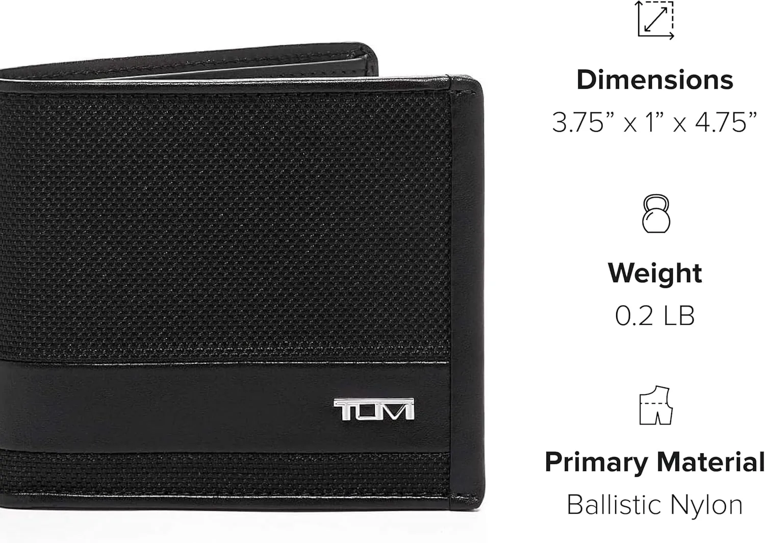 TUMI - Alpha Global Center Flip Passcase - Wallets for Men - Organized Bill Compartment & Hidden Pocket - 3.8" X 4.8" X 1.0" - Black