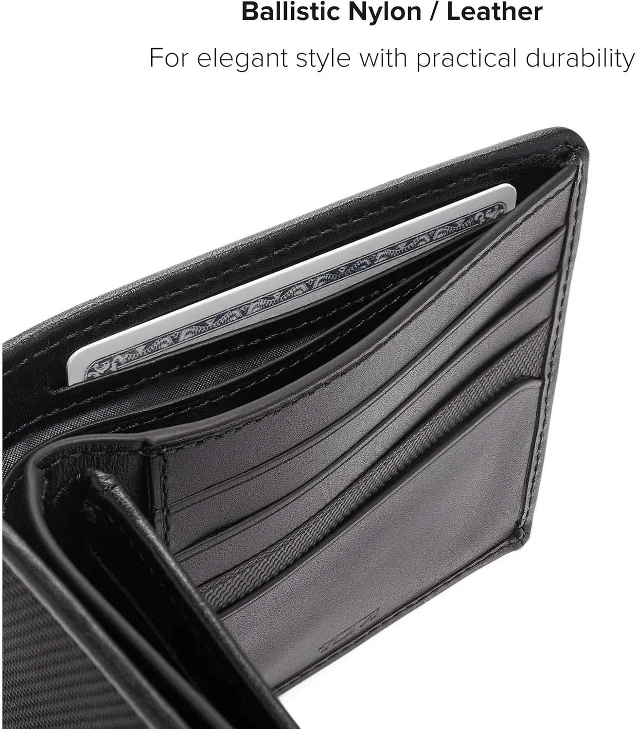 TUMI - Alpha Global Center Flip Passcase - Wallets for Men - Organized Bill Compartment & Hidden Pocket - 3.8" X 4.8" X 1.0" - Black
