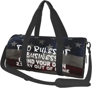 Two Rules Of Business, Mind Your Own Duffel Bag Gym Bag Travel Sports Tote Large Foldable Beach Swim Yoga1