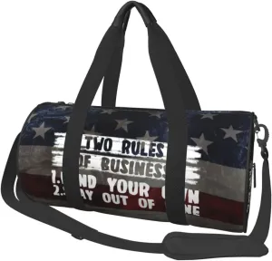Two Rules Of Business, Mind Your Own Duffel Bag Gym Bag Travel Sports Tote Large Foldable Beach Swim Yoga7