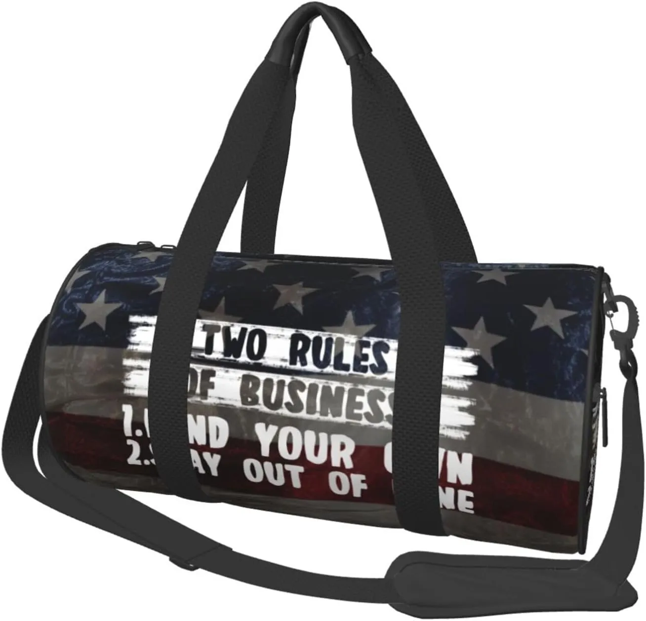 Two Rules Of Business, Mind Your Own Duffel Bag Gym Bag Travel Sports Tote Large Foldable Beach Swim Yoga7