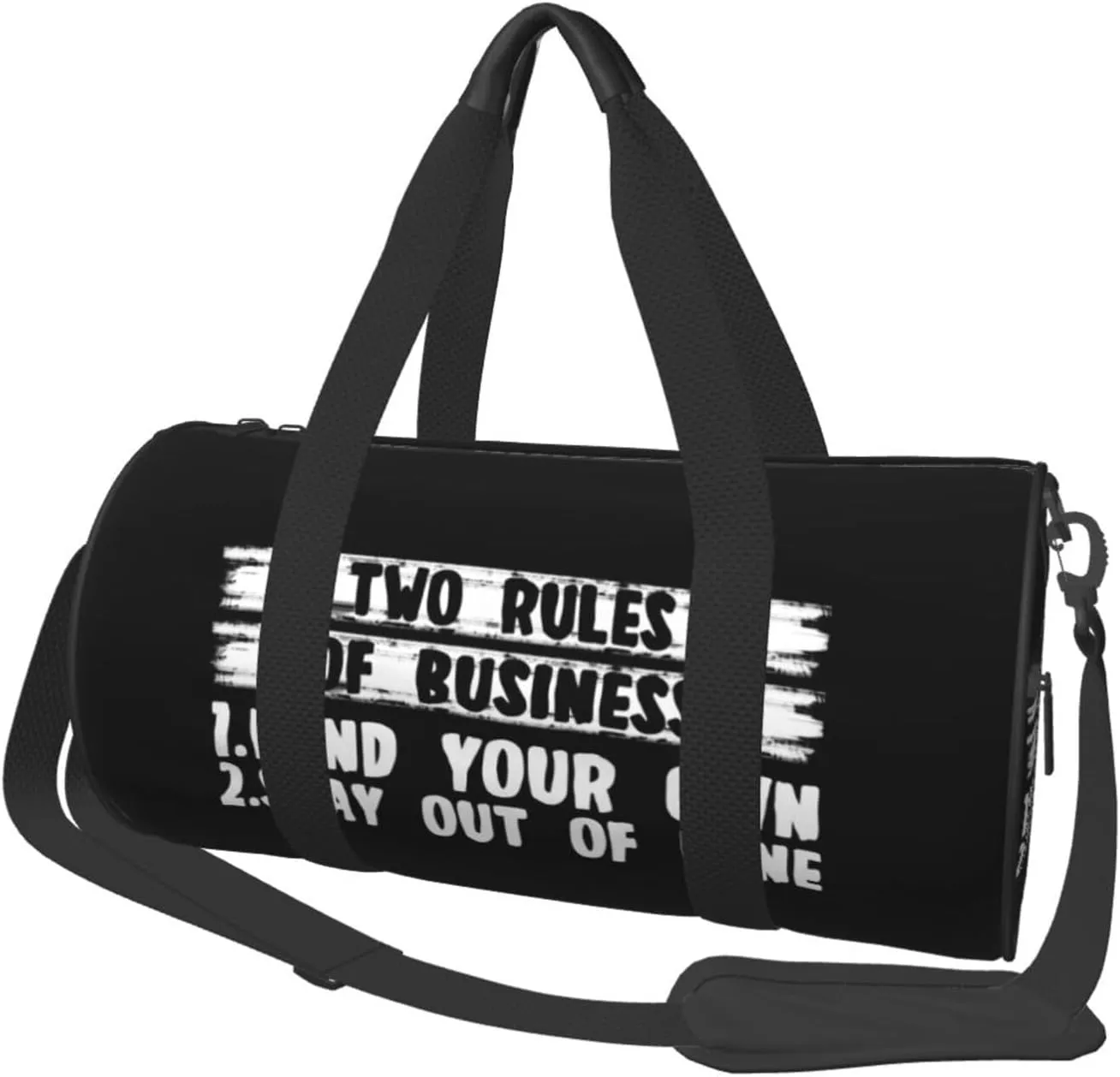 Two Rules Of Business, Mind Your Own Duffel Bag Gym Bag Travel Sports Tote Large Foldable Beach Swim Yoga9