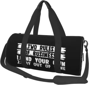 Two Rules Of Business, Mind Your Own Duffel Bag Gym Bag Travel Sports Tote Large Foldable Beach Swim Yoga9