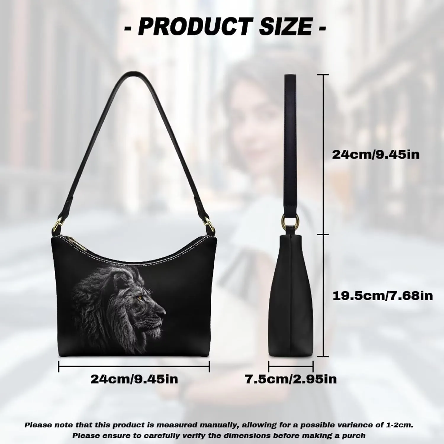 Underarm Shoulder Bag for Women Clutch Purse Handbag Pu Leather Tote Hobo Bag with Zipper Closure