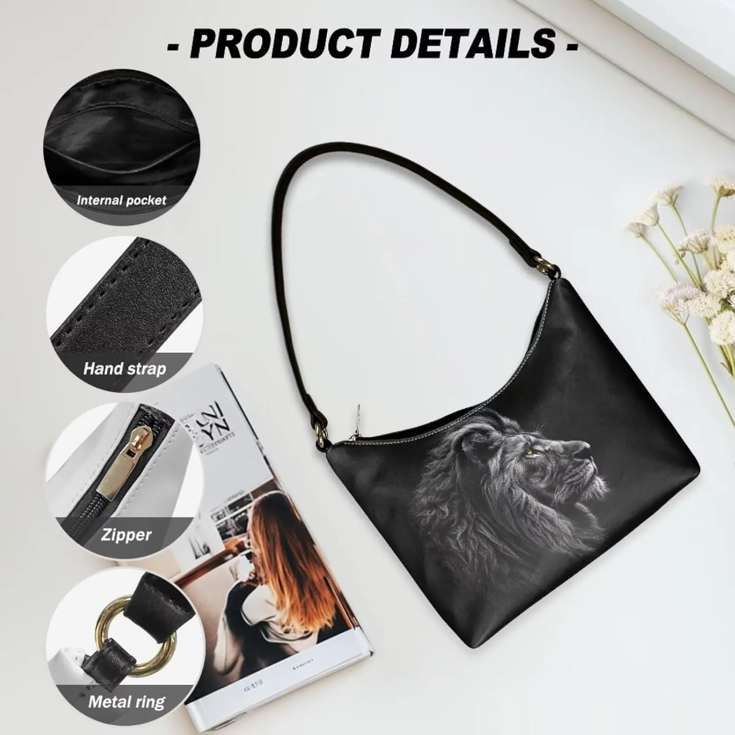 Underarm Shoulder Bag for Women Clutch Purse Handbag Pu Leather Tote Hobo Bag with Zipper Closure