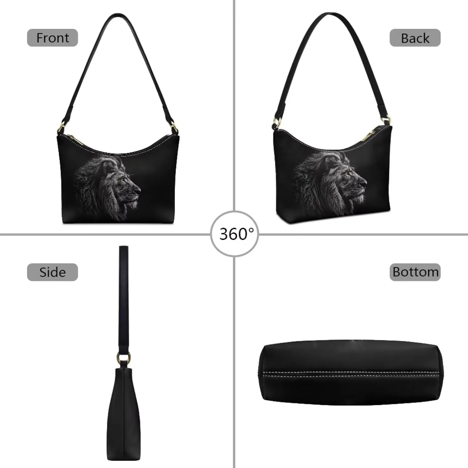 Underarm Shoulder Bag for Women Clutch Purse Handbag Pu Leather Tote Hobo Bag with Zipper Closure